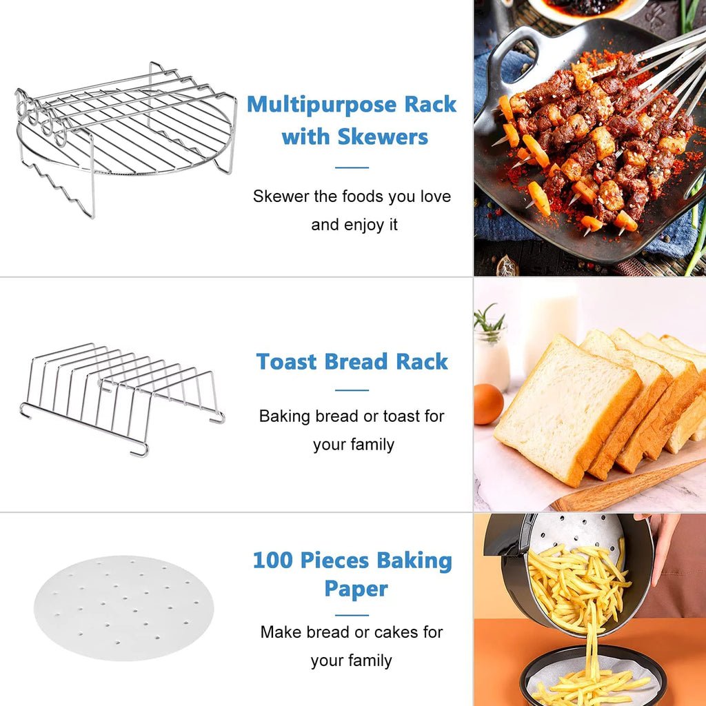14 Pcs BBQ Tools Air Fryer Accessories with Storage Bag P260360