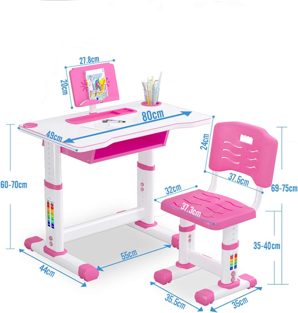 Adjustable Study Desk and Chair Set with Bookstand N128270