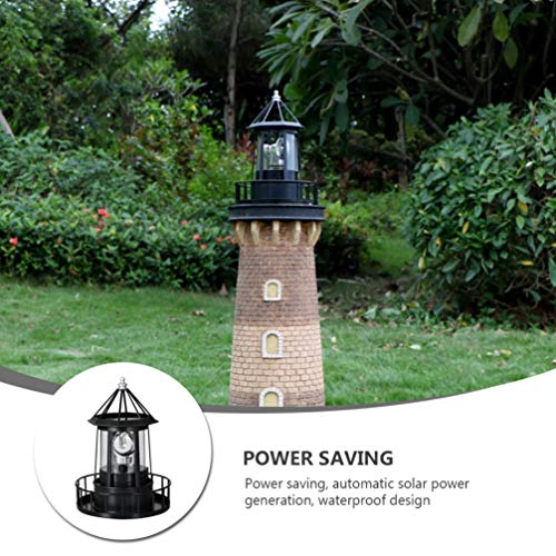 LED Solar Revolving Lighthouse Lamp V6372