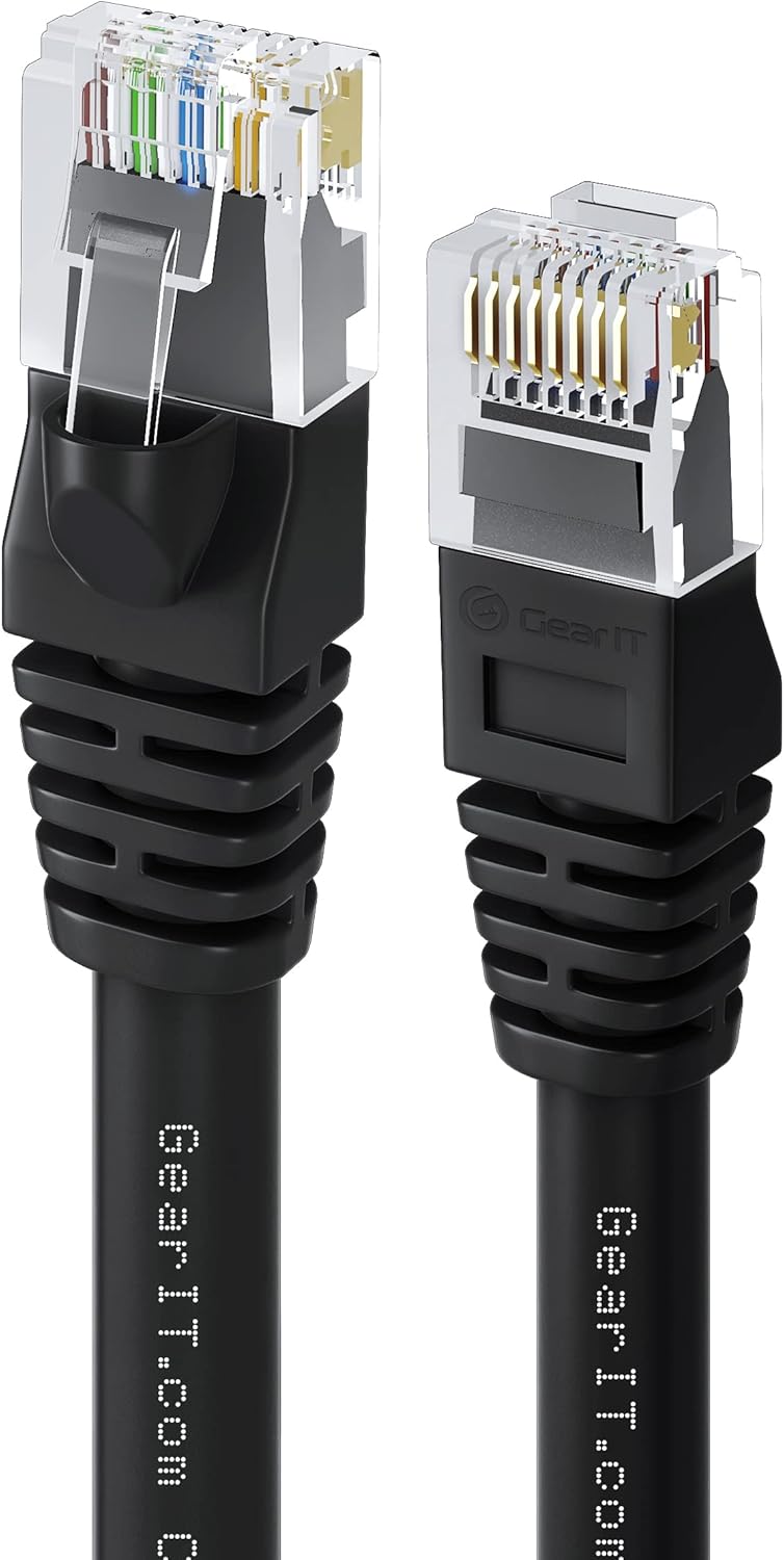 Black 25 ft Cat 6 Ethernet Cable 20-Pack B27405