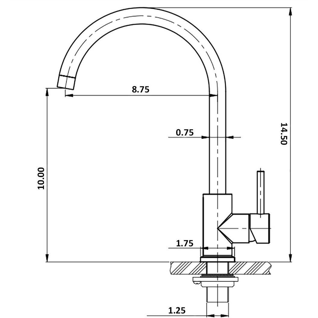 Matte Black Round Single Hole Bar Faucet S7162