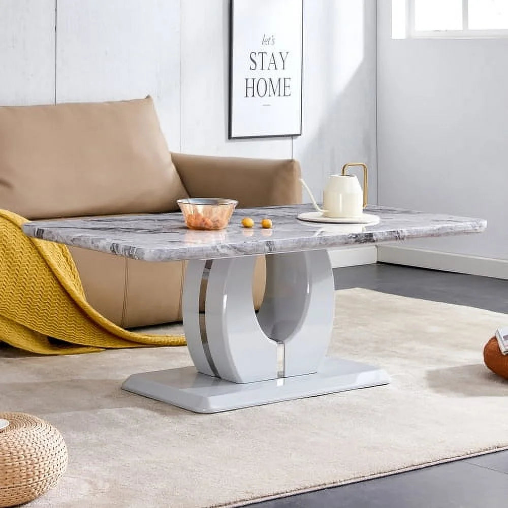 Gray MDF Rectangular Dining Table L13007