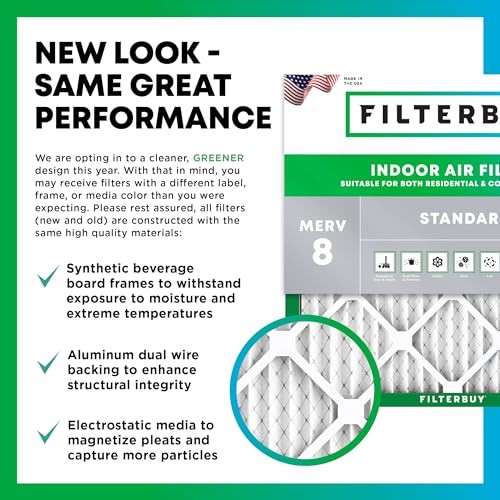 16x25x1 MERV 8 Pleated HVAC Air Filter 4-Pack P976