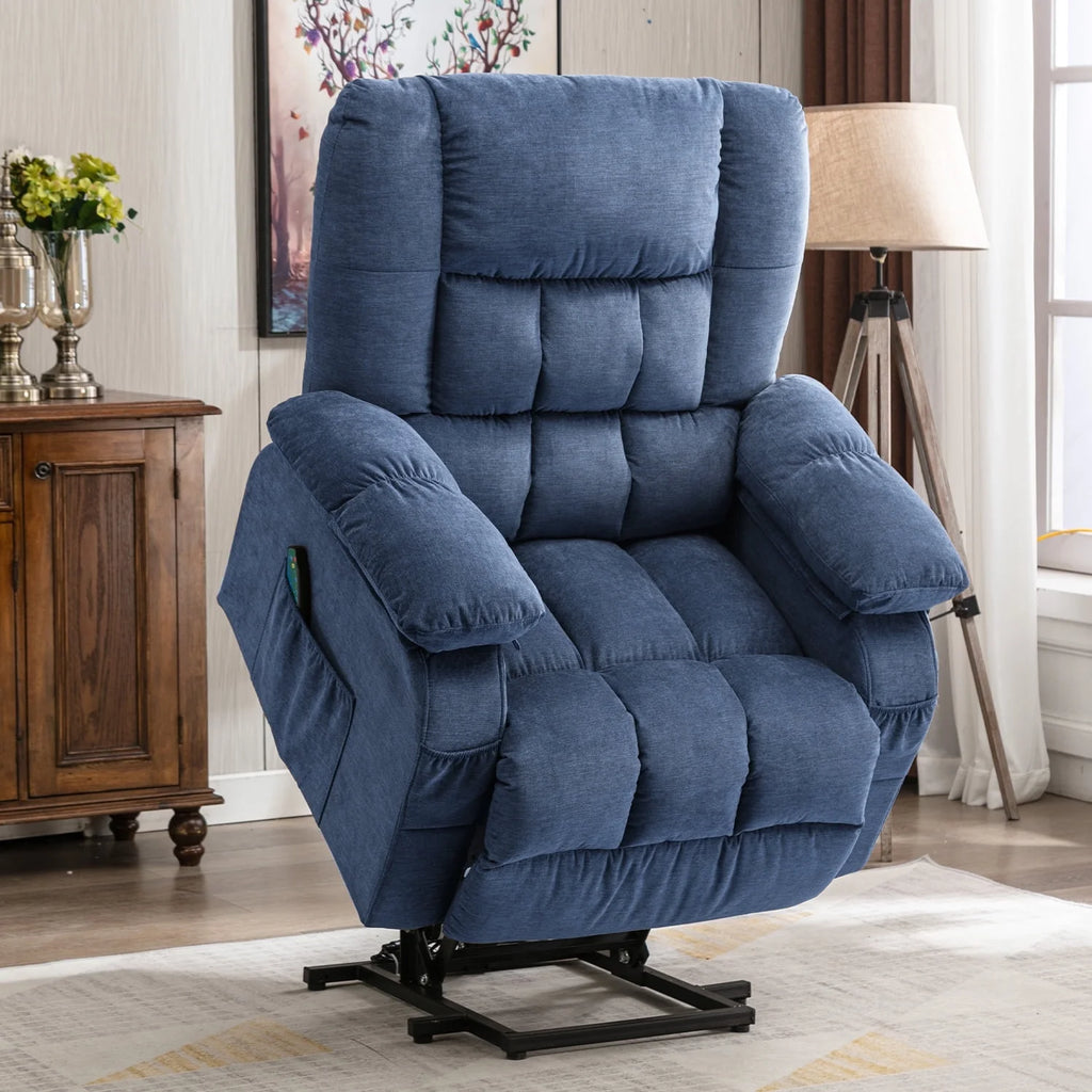 Brown Power Lift Recliner Chair with Heat and Massage L966