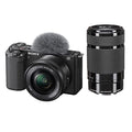 Black Mirrorless Interchangeable Lens Camera with 16-50mm Lens T599563