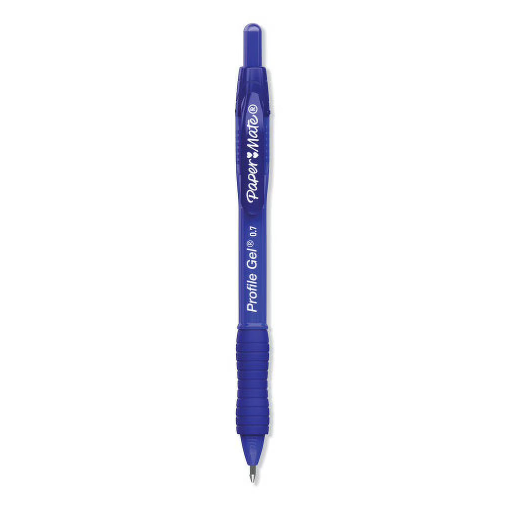 Blue Ink Retractable Gel Pen, Medium 0.7 mm, 36 Pack I67724