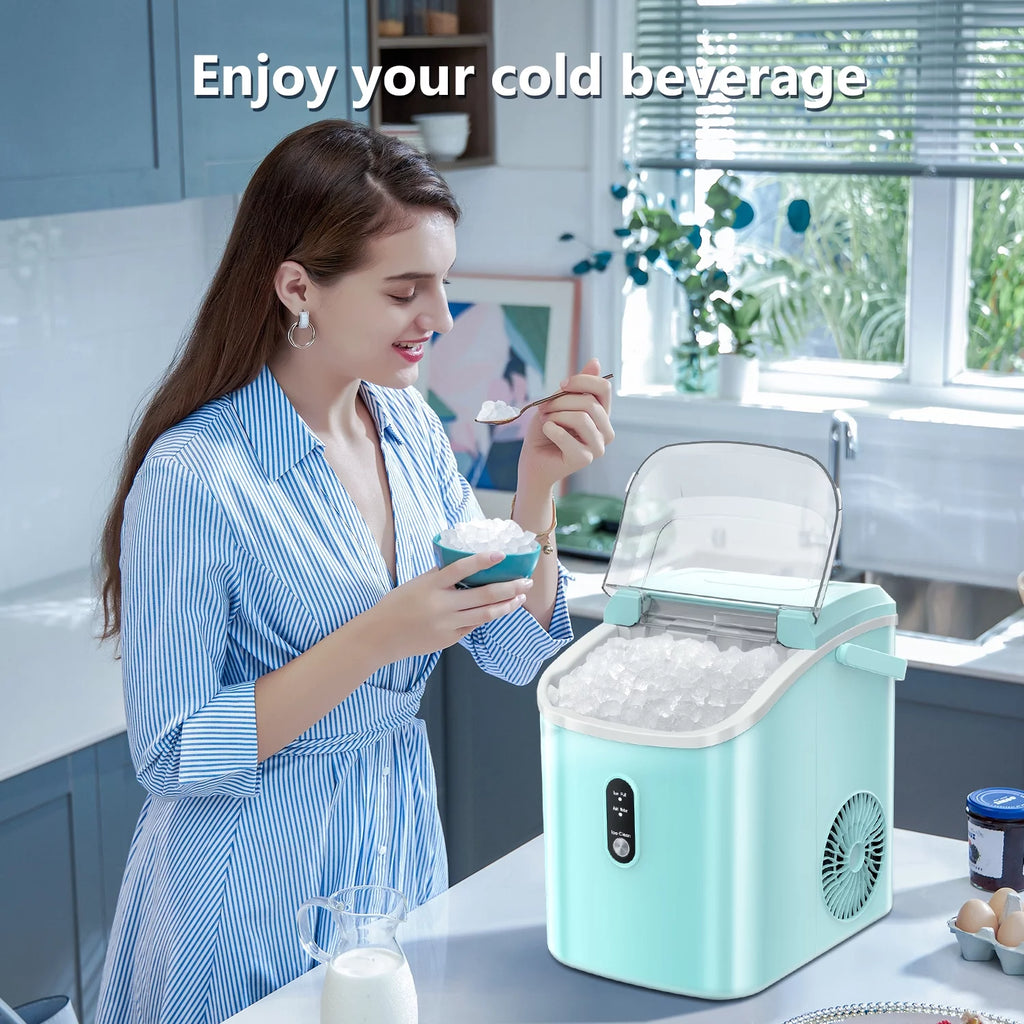 Portable Nugget Ice Maker with Self-Cleaning Function R810