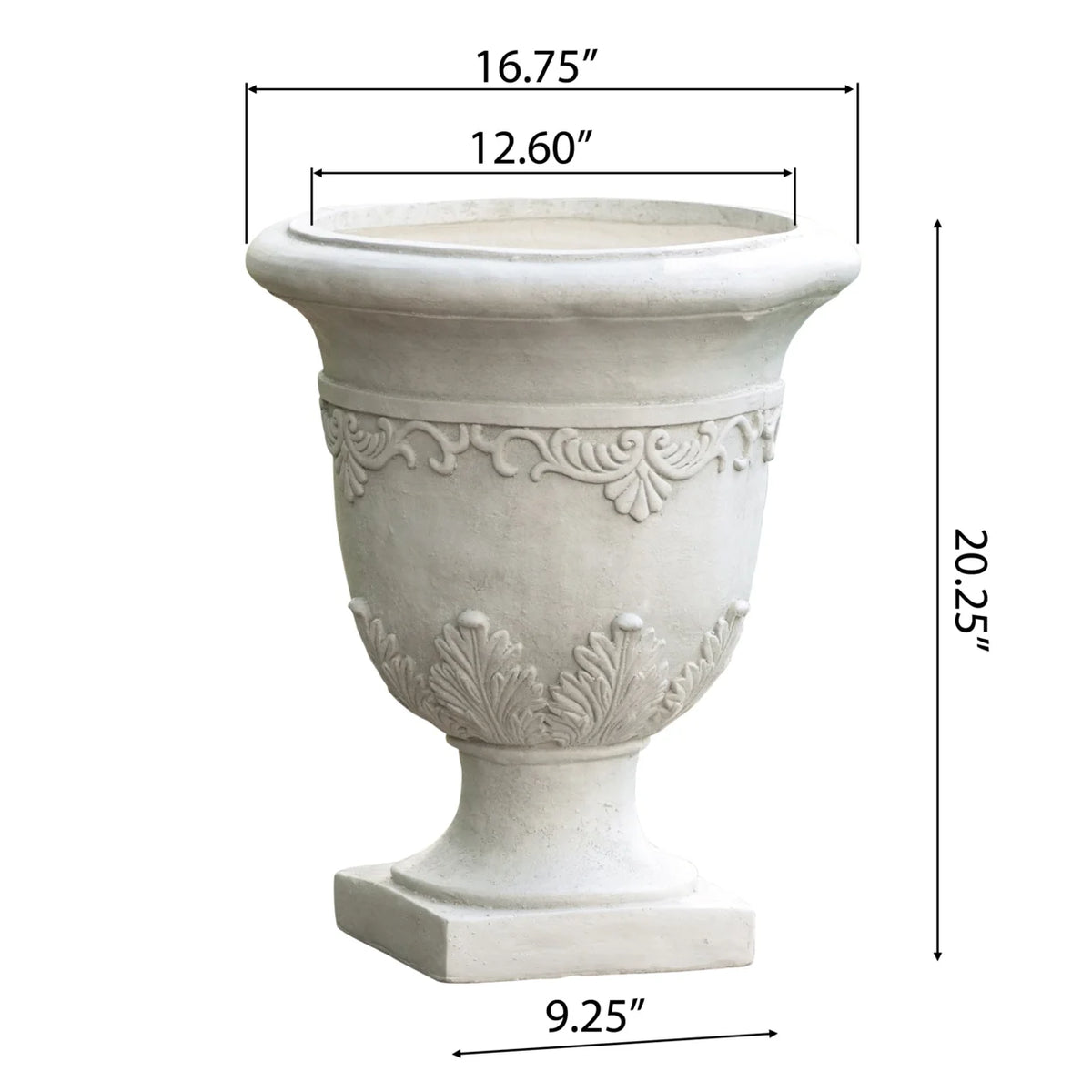 White Stone Planter D7949