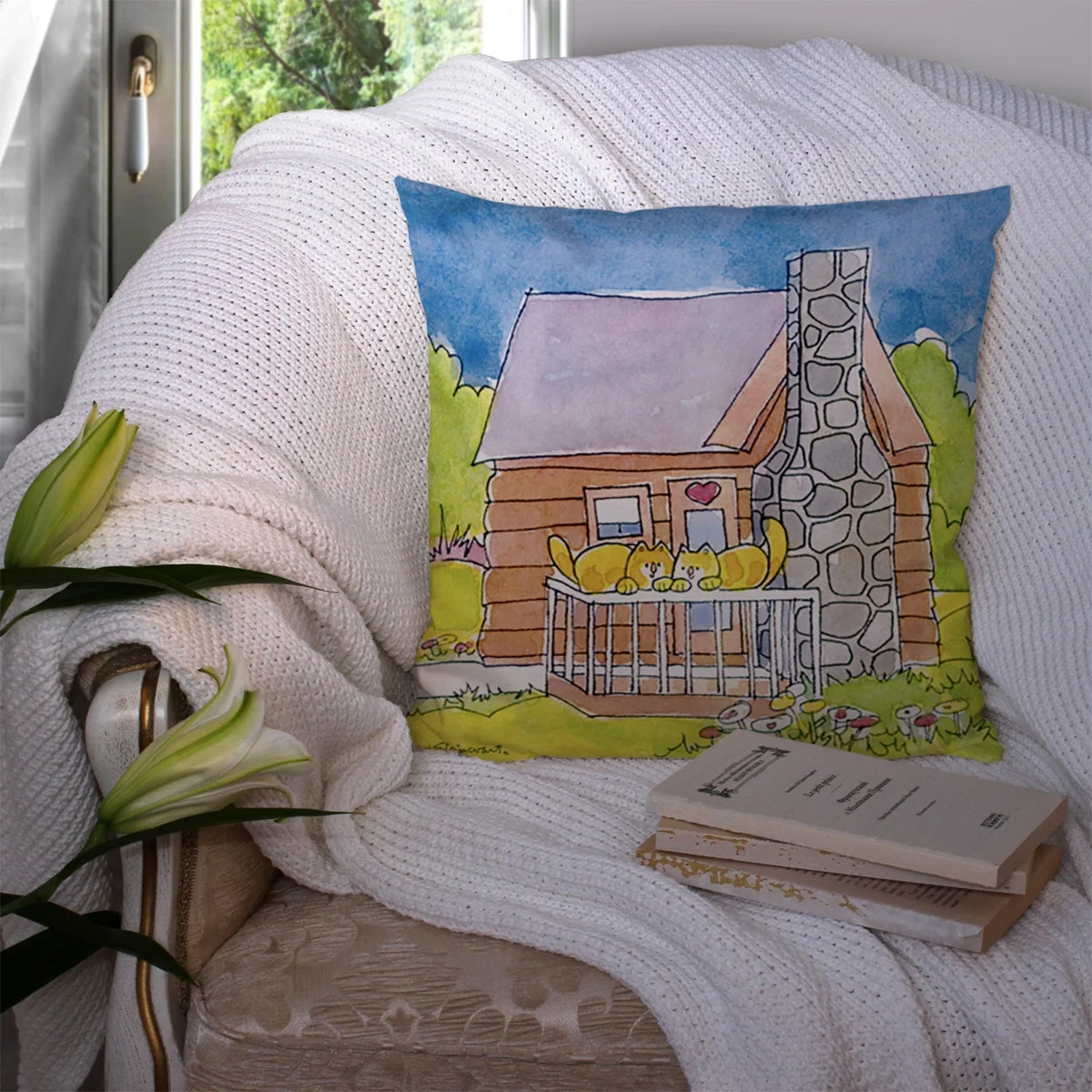 Decorative Canvas Fabric Pillow V9862