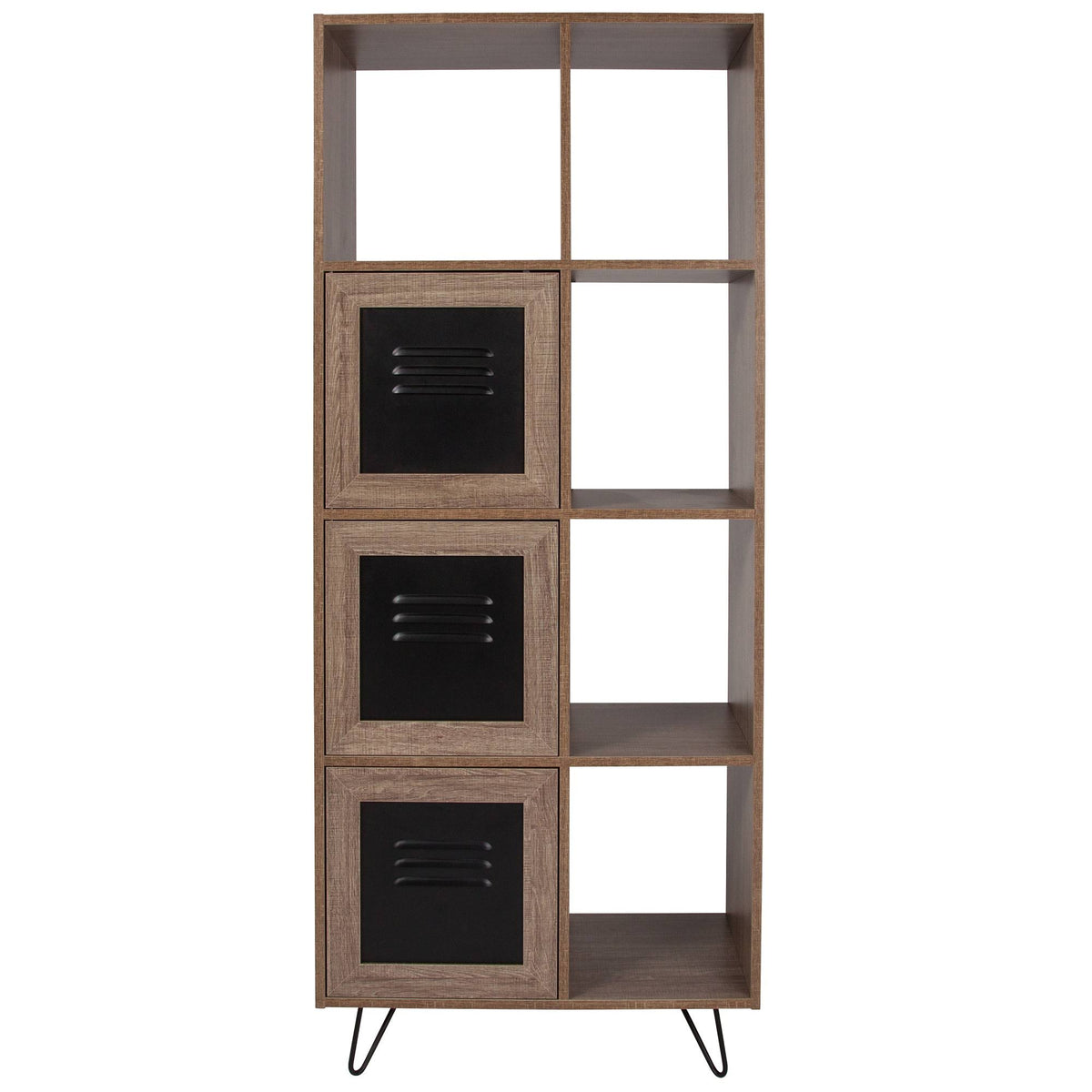 Brown and Black Cube Storage Organizer Bookcase R9658