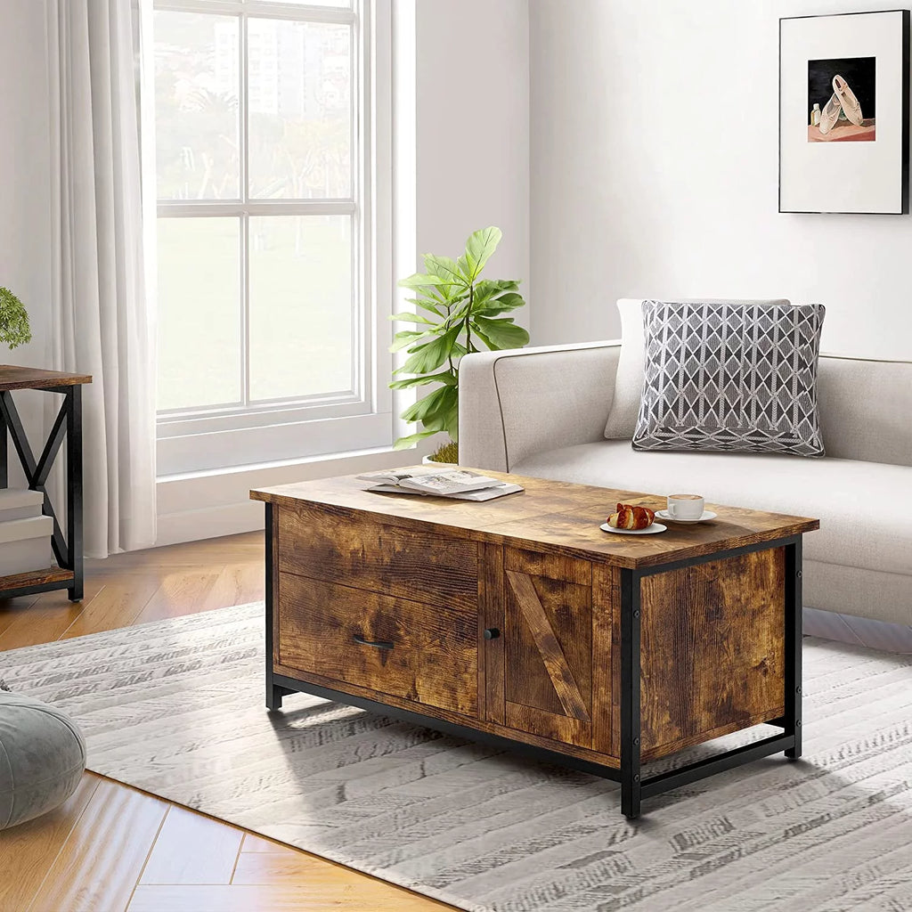 41.7" Lift Top Coffee Table with Storage Drawer Z98124