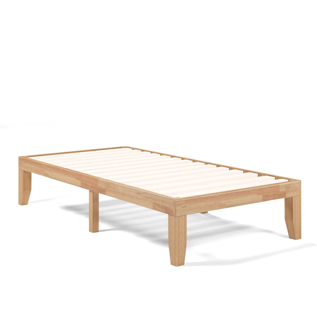 Twin Size Wooden Bed Frame with Wood Slats K451738