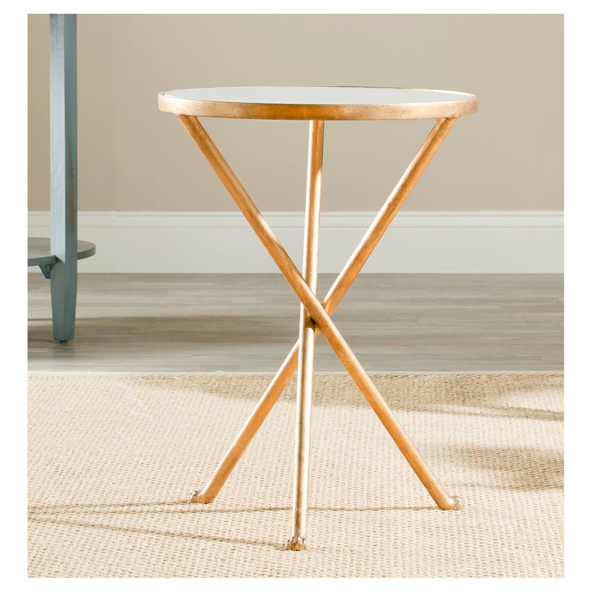Gold White Accent Table F266