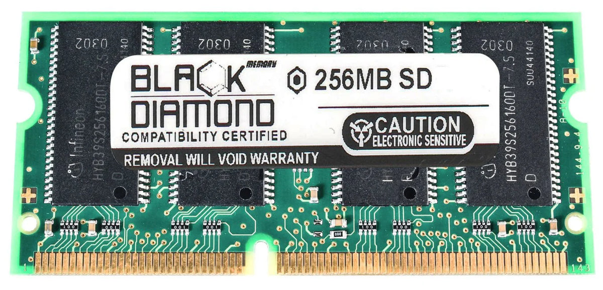256MB Black Diamond Memory Module SDRAM SO-DIMM 144pin PC100 100MHz N72782