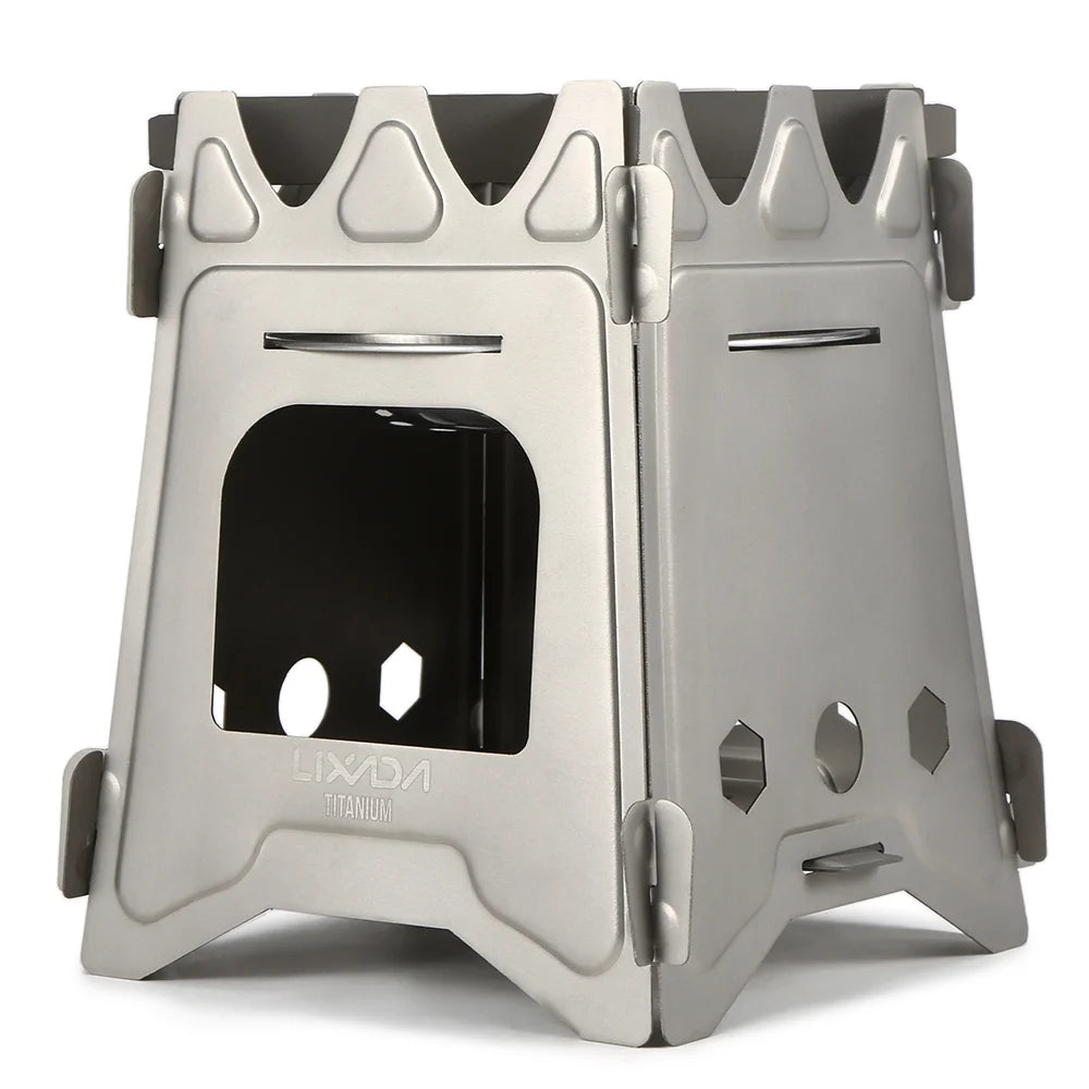 Ultralight Titanium Folding Camp Cooking Stove with Tray Z2475