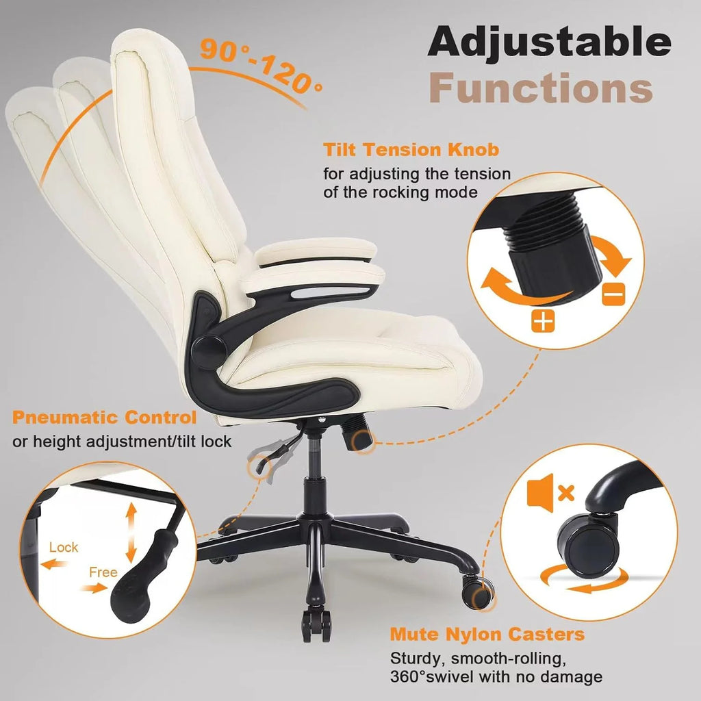 Black Big and Tall Ergonomic Office Chair with Lumbar Support K63452