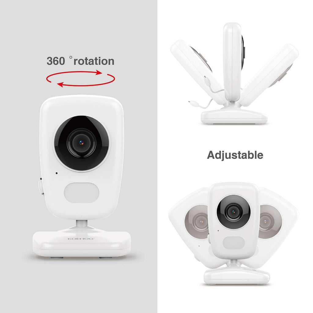 Baby Monitor with Camera, Auto Night Vision, Temperature Alert E7011