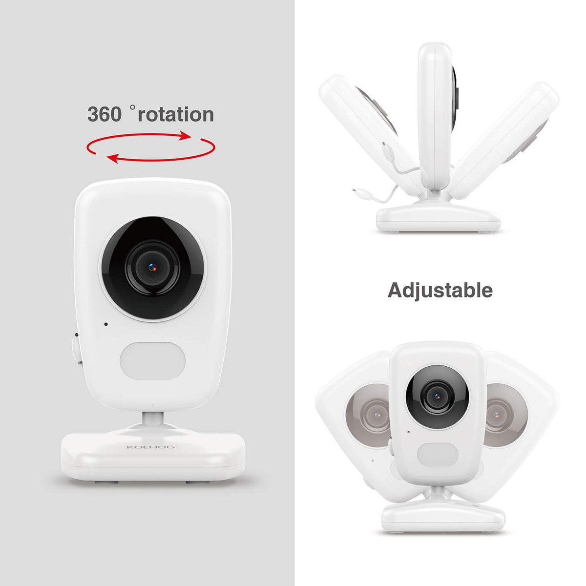Baby Monitor with Camera, Auto Night Vision, Temperature Alert E7011