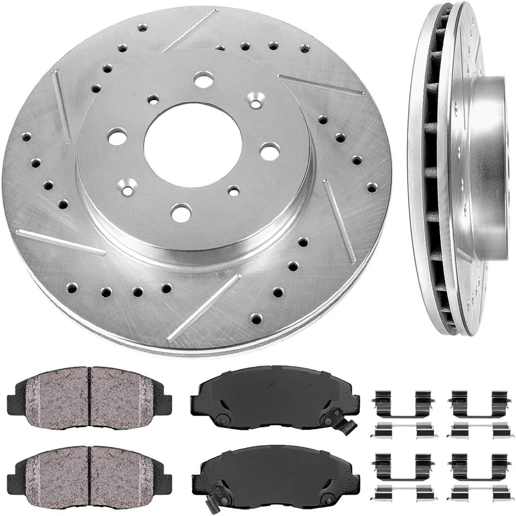 4 Lug Brake Disc Rotors with Ceramic Brake Pads A98023