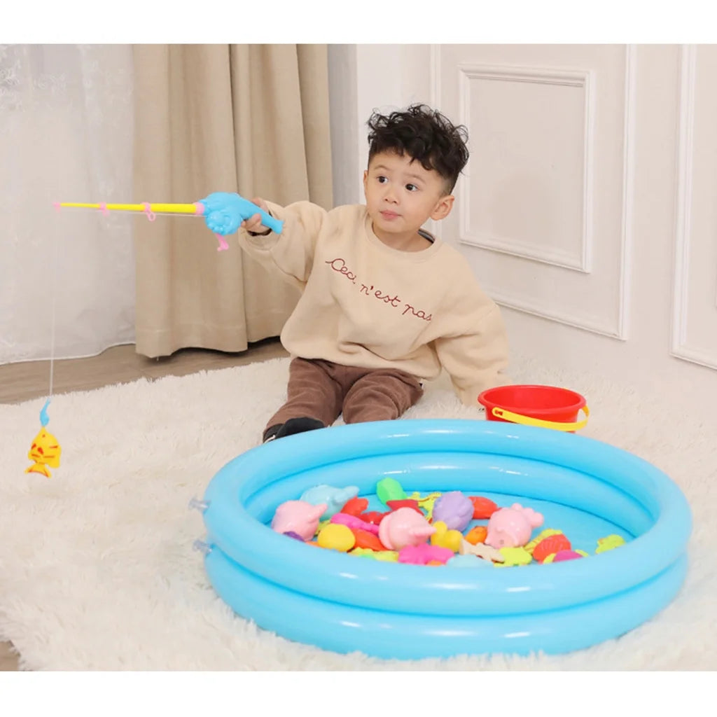 30/52 Pcs Magnetic Fishing Toys Plastic Fish Rod Set V377