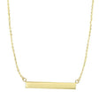 14k Yellow Gold Textured Cylinder Necklace 18 Inches N24180