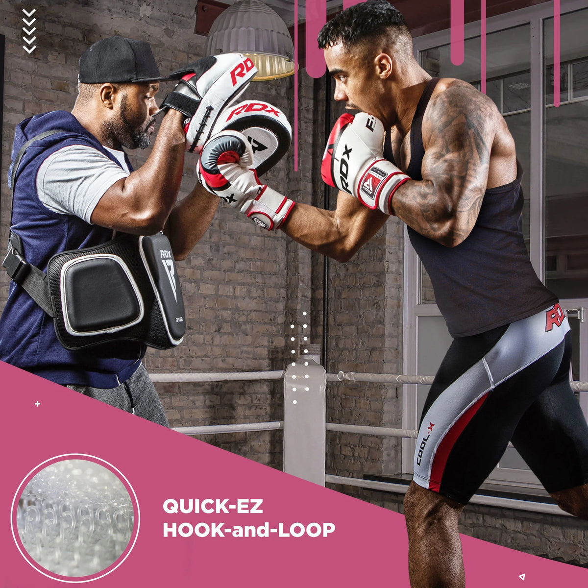 Pink 10oz Leather Boxing Gloves Y79347