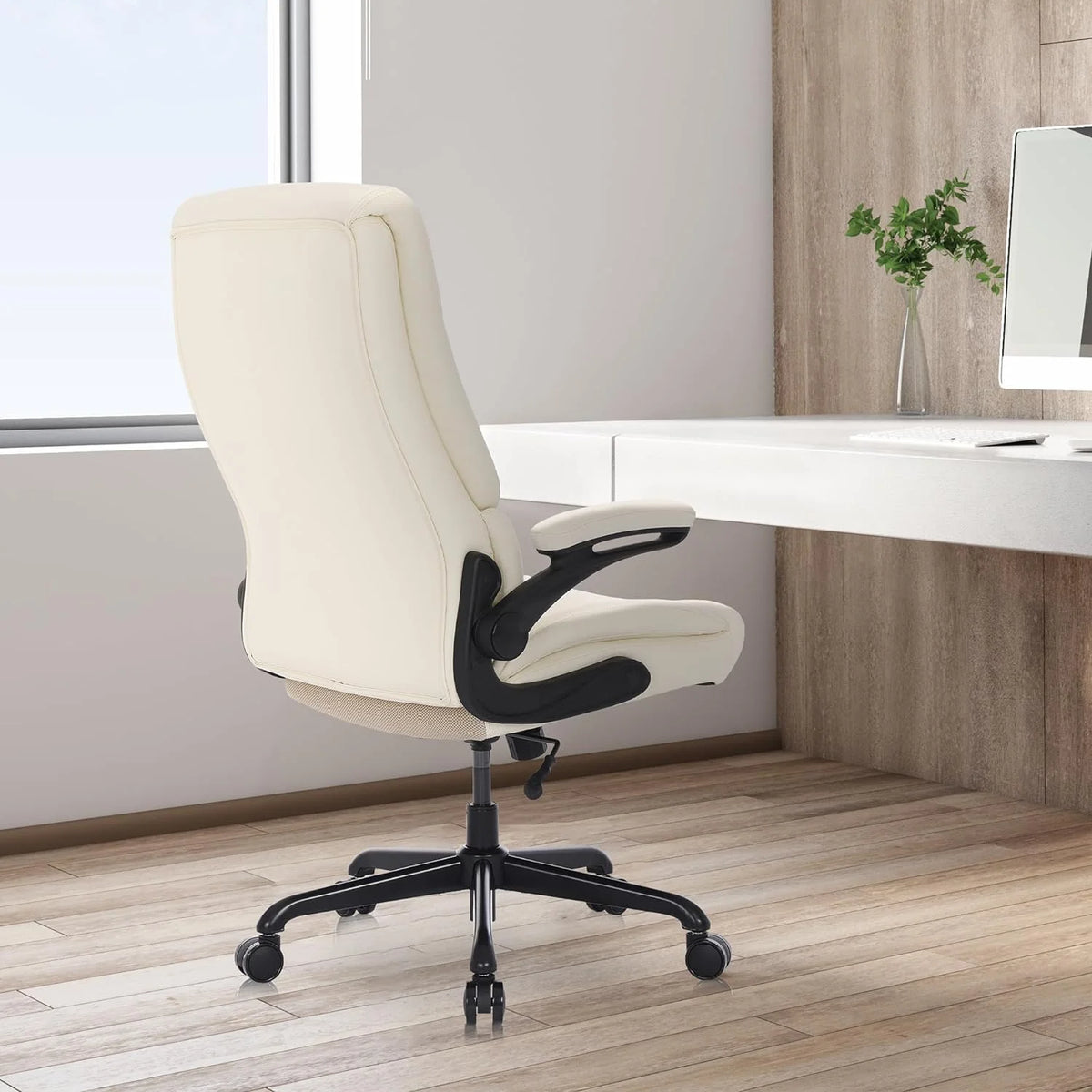 Black Big and Tall Ergonomic Office Chair with Lumbar Support K63452