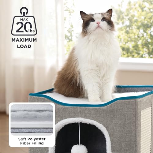 Foldable Cat Bed with Scratch Pad L548