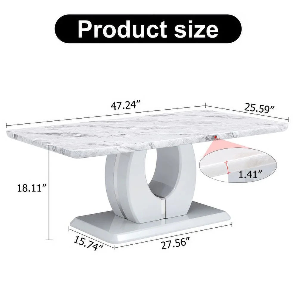 Gray MDF Rectangular Dining Table L13007