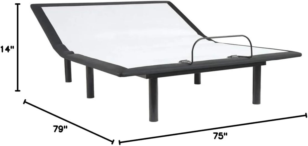 King Black Metal Bed A223783