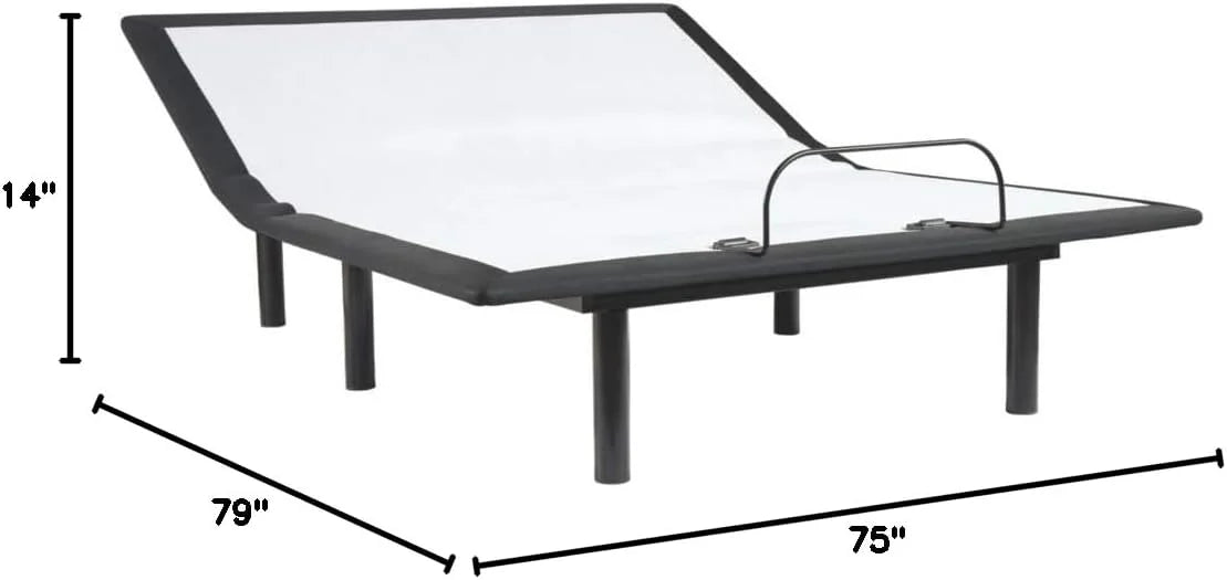 King Black Metal Bed A223783