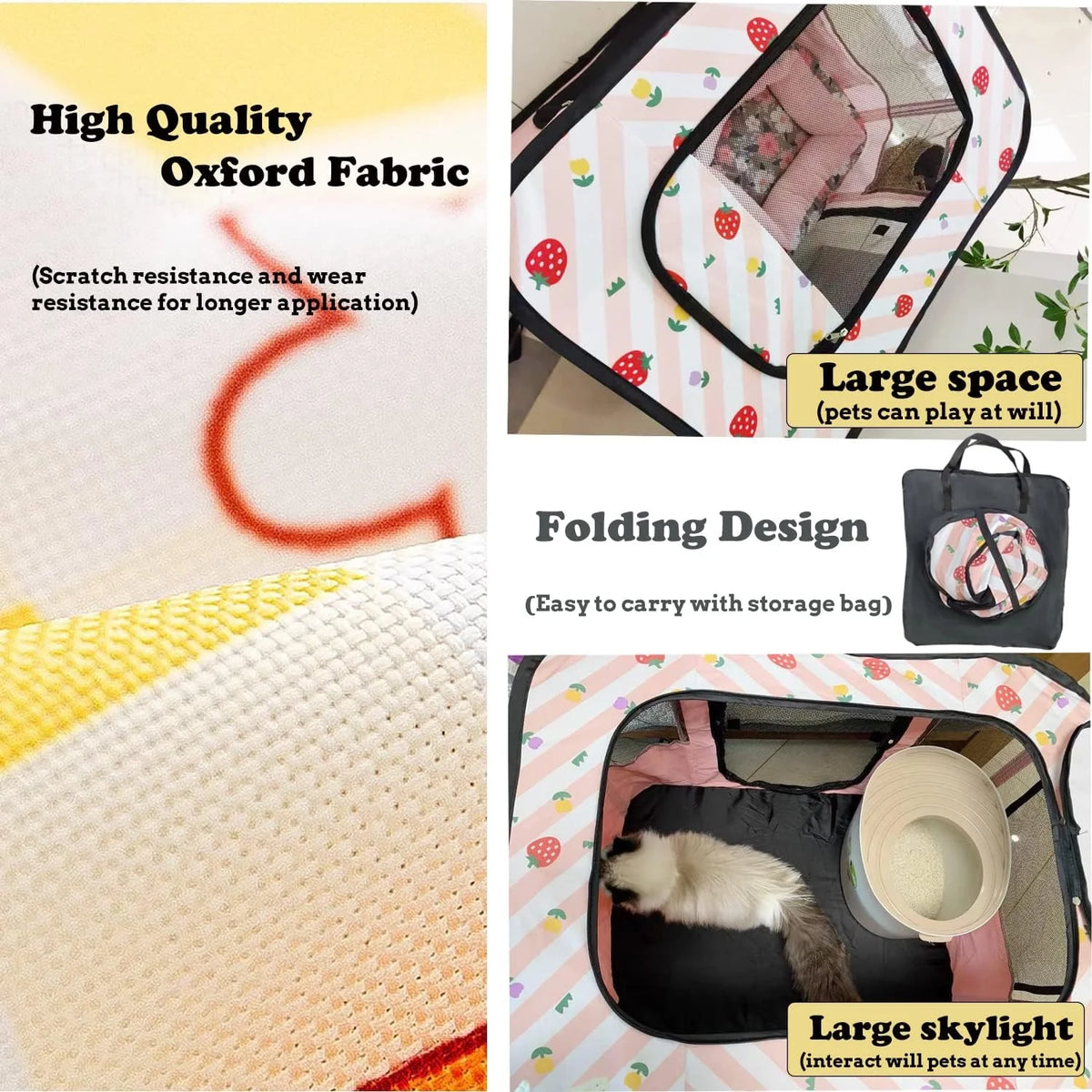 Portable Foldable Pet Playpen with Handbag Z9521