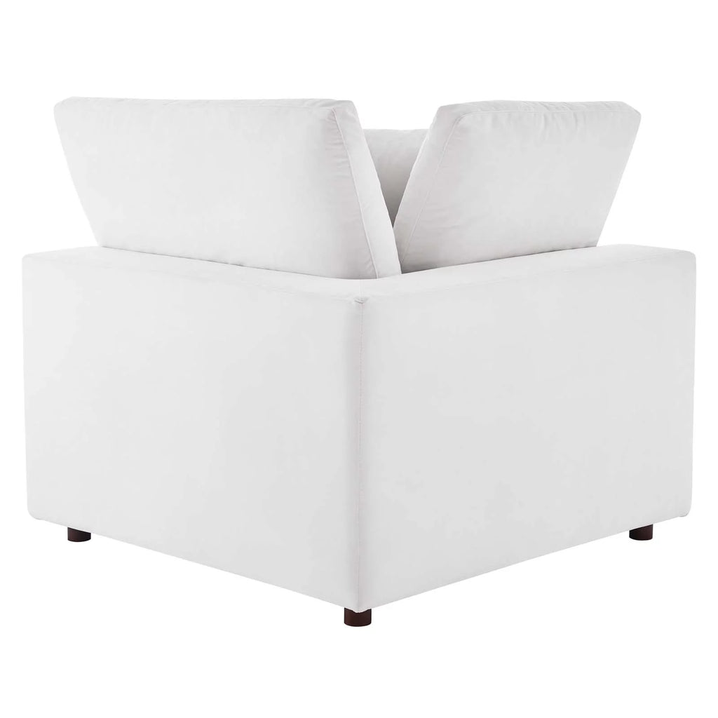 White Velvet Sectional Sofa Set I28990