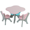Pink Kids Table and 2 Chair Set with Storage Bins K3455