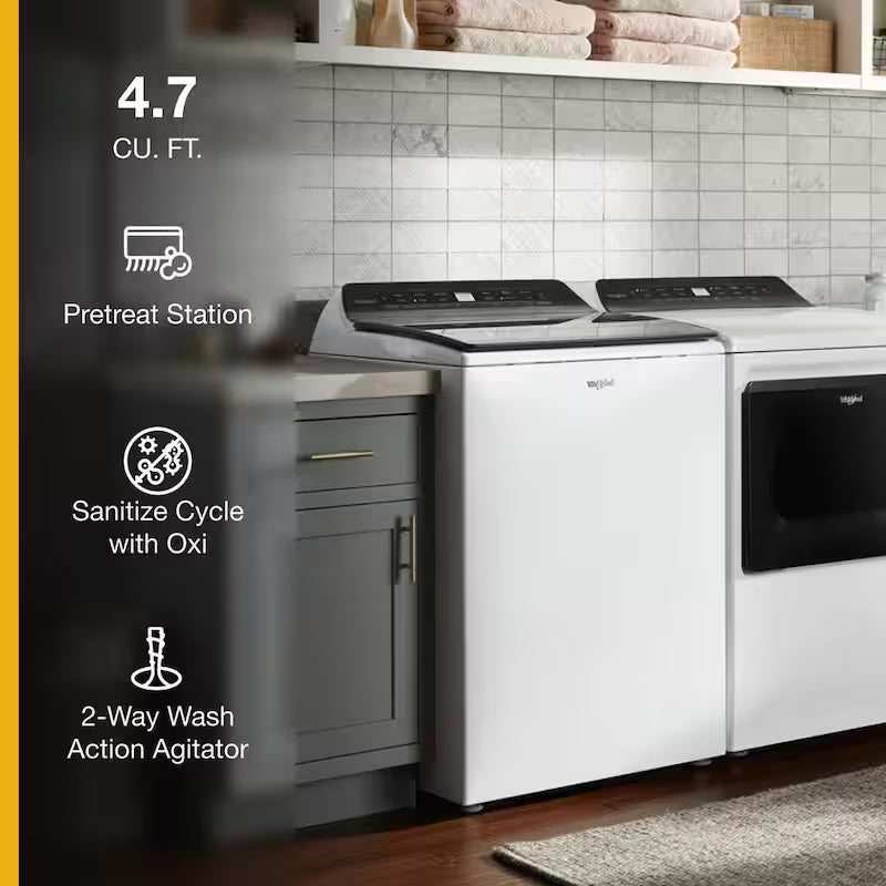 4.7 cu. ft. Top Load Washer with Agitator in White W287593