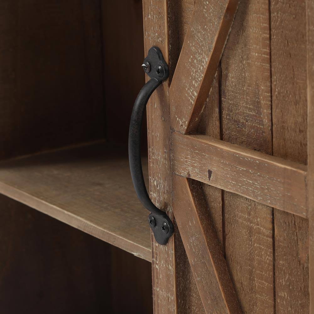 Brown 29.9-in L x 7.9-in D Wood Wall Cabinet F96375