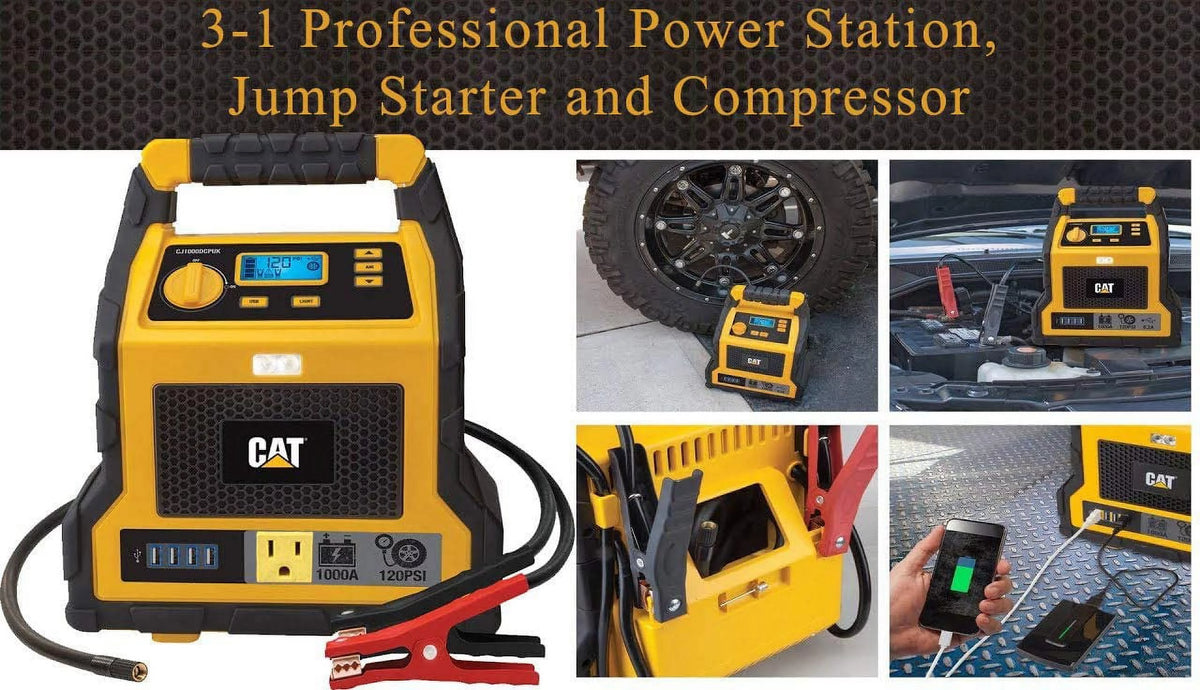 1000Amp Power Station with Jump Starter and Compressor T5343