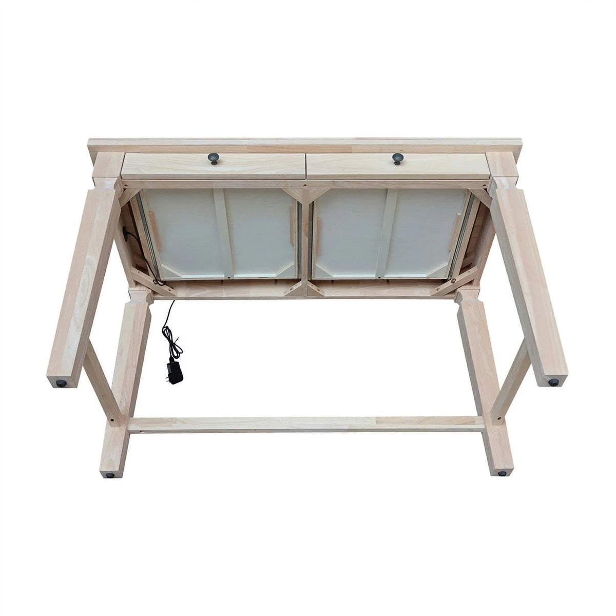 Solid Wood Desk with 2 Drawers I421846