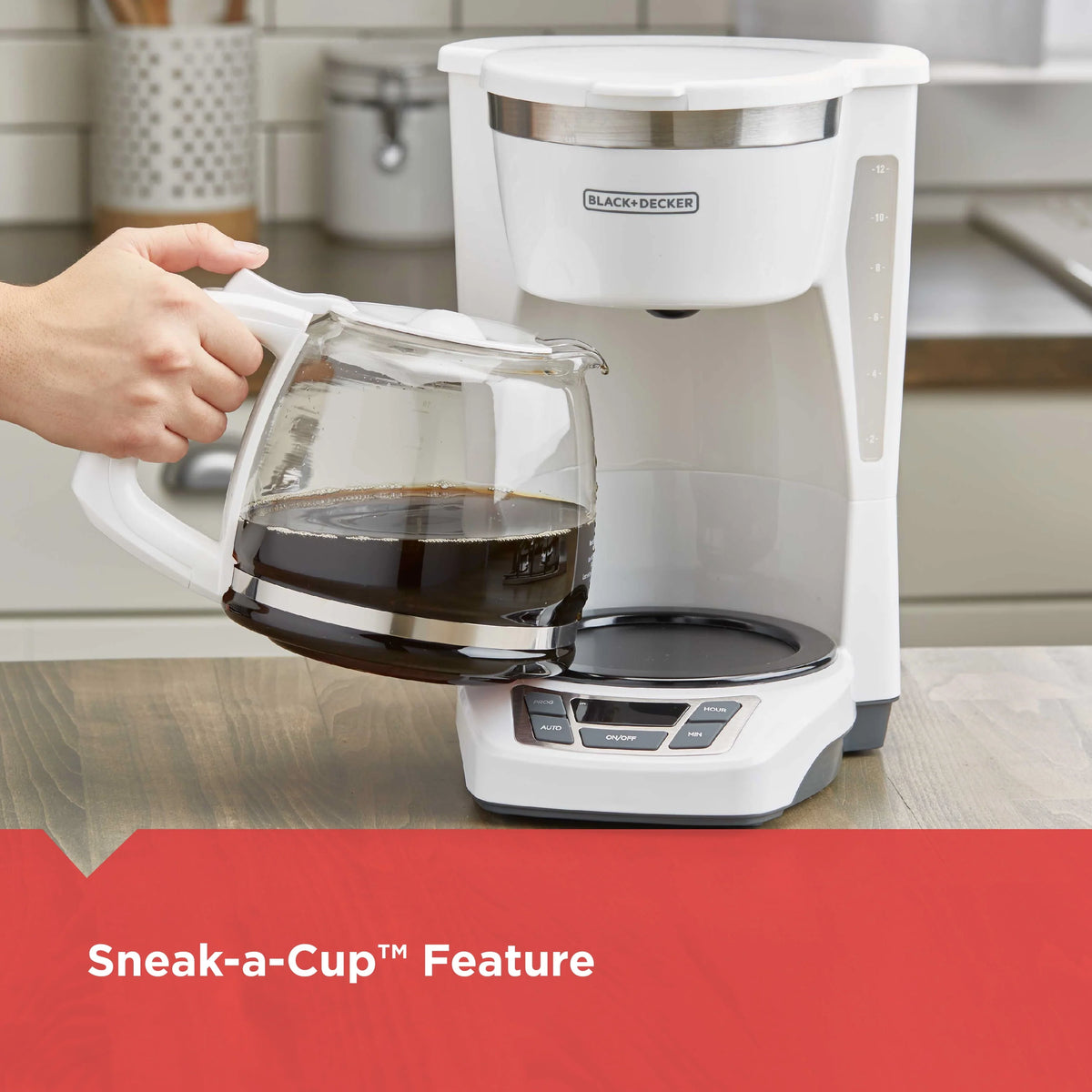White 12-Cup Programmable Coffeemaker D52685