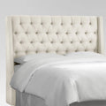 California King Tufted Wingback Linen Headboard J6944