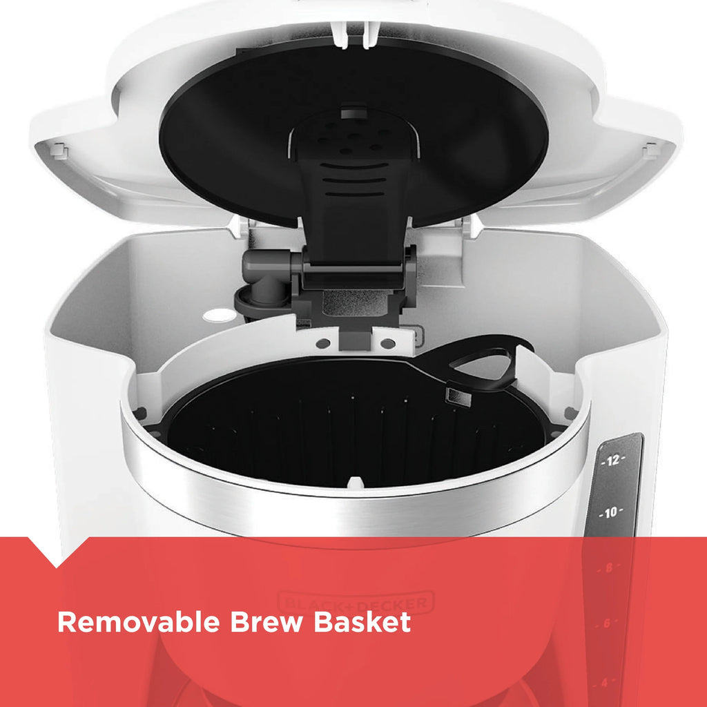 White 12-Cup Programmable Coffeemaker D52685