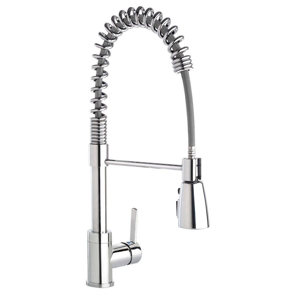 Chrome Double Strainer Kitchen Kit with Commercial Style Faucet D47577