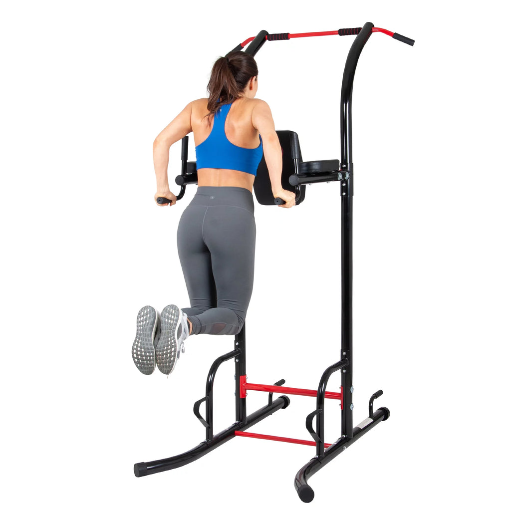 5-Station Power Tower with Pull Up, Push up, Dip Bars F961
