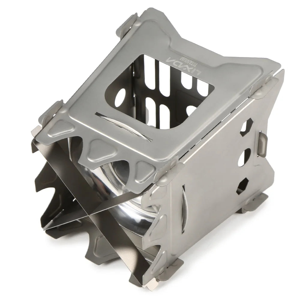 Ultralight Titanium Folding Camp Cooking Stove with Tray Z2475