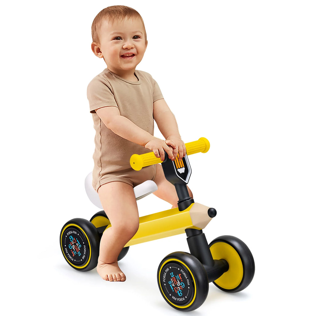 Baby Balance Bike No Pedal Yellow P98608