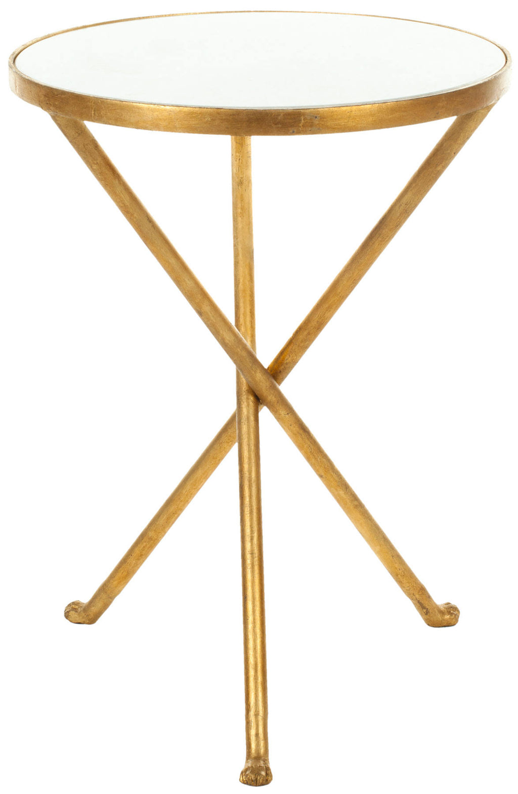 Gold White Accent Table F266