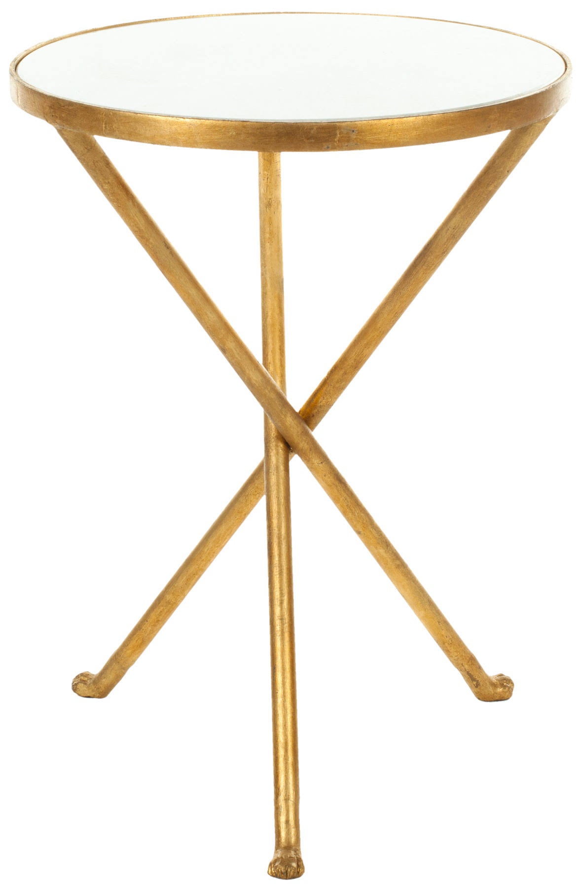 Gold White Accent Table F266