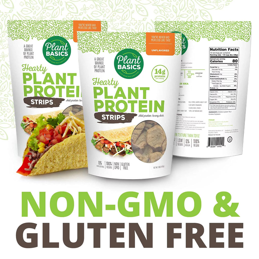 Unflavored Plant Protein Strips, 1 lb (Pack of 6) Y387296