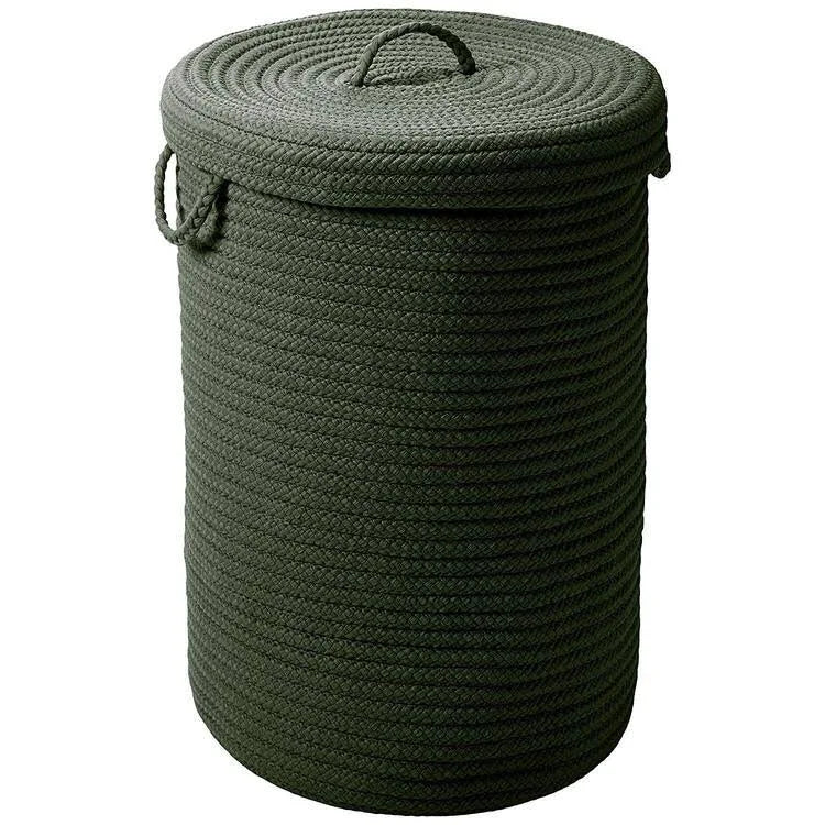 Dark Green 16x16x24 Hamper with Lid V9221
