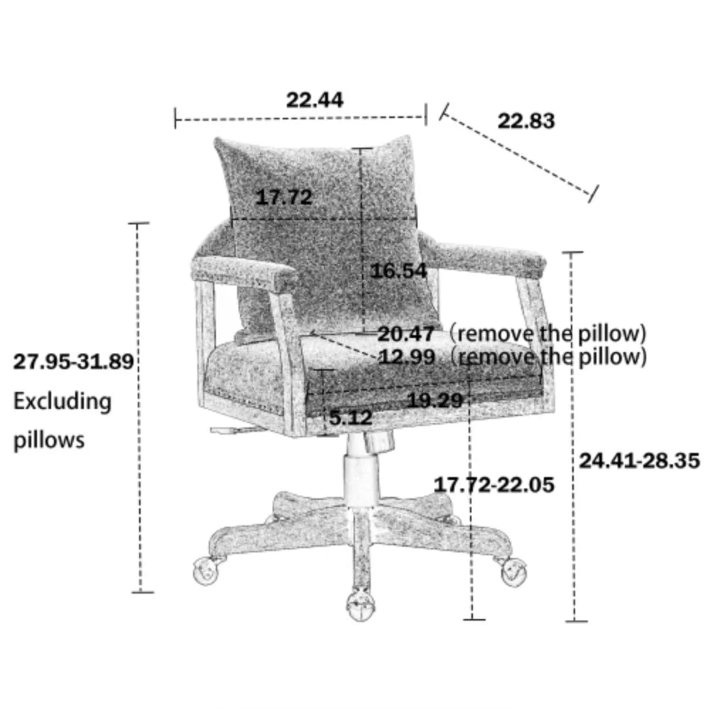 Orange Adjustable Swivel Fabric Office Chair K776593